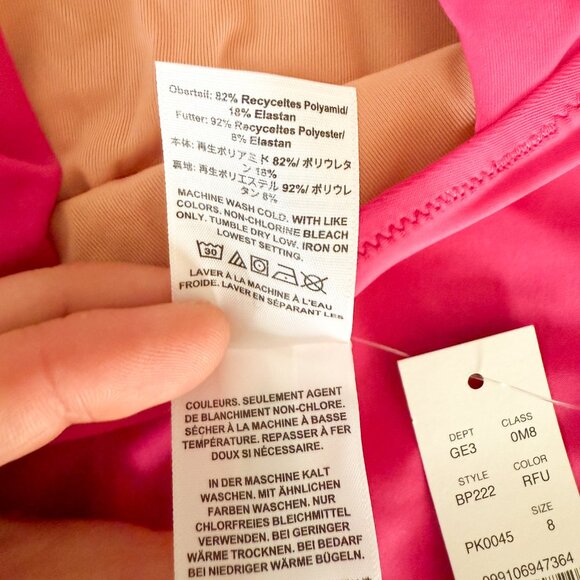 J. Crew | NWT | Ruched ruffle one-piece swimsuit in Radiant Fuchsia | Sz 8 - Picture 12 of 12